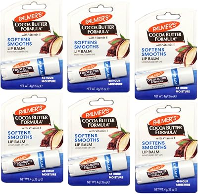 Palmer's Cocoa Butter Lip Balm With Vitamin E 0.15 oz Pack of 6
