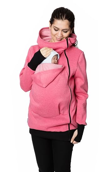 GoFuture Damen Tragejacke für Mama und Baby Känguru Klassiker GF2007