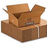 BOX USA Shipping Boxes Medium 12"L x 9"W x 4"H 25-Pack - Corrugated Cardboard Box for Moving, Mailing, Packing, Packaging and Storage