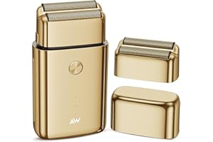 AxiomWarrior Mini Foil Shaver for Men, IPX6 Waterproof Electric Razor for Men Wet/Dry, Electric Shavers for Men with USB-C, Head Shavers for Bald Men