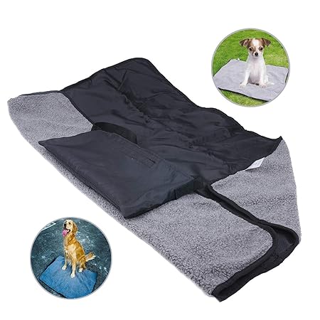 V.JUST Pet Multifunktions-Wasserdichte Autositz-Schutzdecke für Haustiere, Wahl für Outdoor-Indoor-Aktivitäten, grün,Black