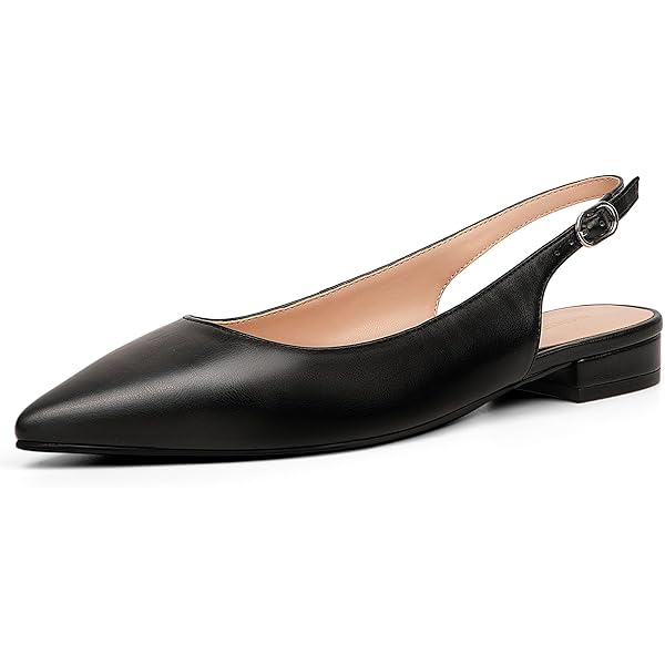 Amazon.com | WONDERWAY Women Slingback Flats Tweed Pointed Toe