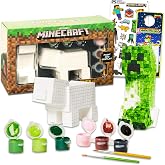 Minecraft Paint Your Own Figurines Set - Bundle with DIY Painting Set Featuring Minecraft, &amp; More | Minecraft Painting Kit for Kids