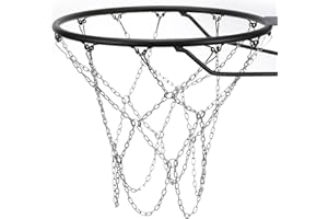 Basketball Net, Stainless Steel Braided Chain Heavy Duty, Standard Basketball Net (12 Links), Quick Installation. Suitable fo