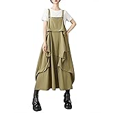 ellazhu Women's Pants Solid Flowy Hem Two Side Pockets Casual Loose Fashion GZ526