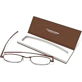 Compact Lenses Flat Folding-Reading Glasses Espresso +2.5