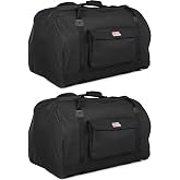 Gator GPA-TOTE15 Heavy-Duty 15" Speaker Tote Bags (2-Pack) - Durable, Water-Resistant Carry Bags for 15-Inch Speakers, with Padded Protection