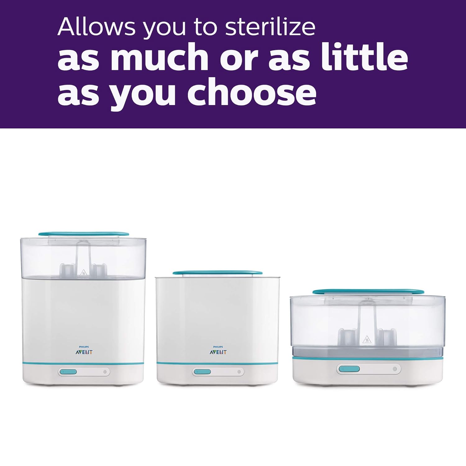 Philips Avent 3-in-1 Electric Steam Sterilizer for Baby Bottles, Pacifiers, Cups and More : Baby Bottle Sterilizers : Baby