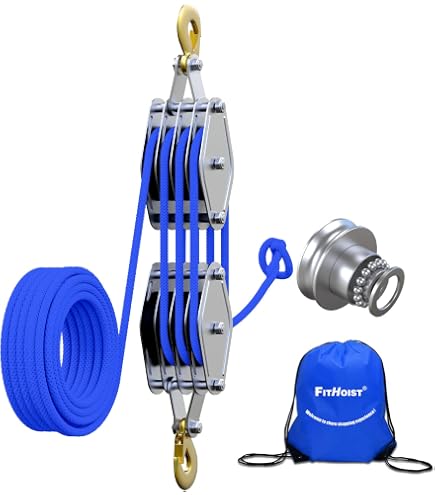 Buy Block And Tackle Pulley Syste, 2200 LBS Breaking Strength Pulley