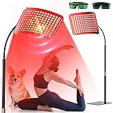 Aulanto Red Light Therapy for Face and Body, Infrared Light Therapy Panel with Adjustable Stand, 2-in-1 Chips Red Light Panel