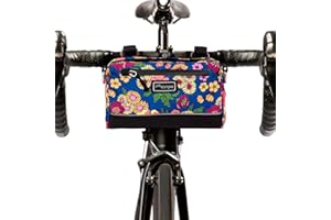 Po Campo Kinga Handlebar Bag 2 - Durable, Waterproof Bicycle Storage Baskets for Front Mount - Compact Bike Bags that Convert to Crossbody (Meadow)