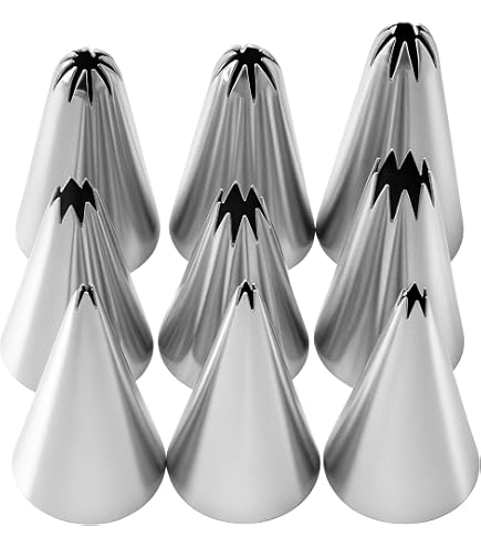 Amazon.com: Jem Enterprises Open Star Piping Nozzle no. 22, Silver