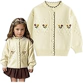 Simplee kids Baby Sweater Toddler Girls Cardigan Sweater Embroidered Strawberry Knit Sweater