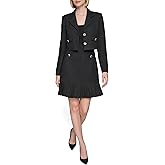 KARL LAGERFELD womens Collared Tweed Long Sleeves Jacket