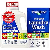 Truly Free Natural Laundry Detergent for Sensitive Skin | Eco Friendly, Plant Based, Baby Clothes Safe | Clean & Easy Powder 