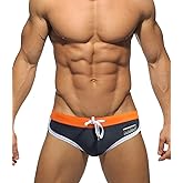 MIZOK Men's Quick Dry Swim Briefs Bikini Swimsuit Board Shorts with Adjustable Drawstring