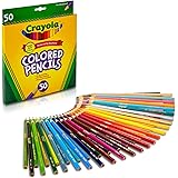 Crayola Colored Pencils, Assorted Colors, 50 Count, Gift