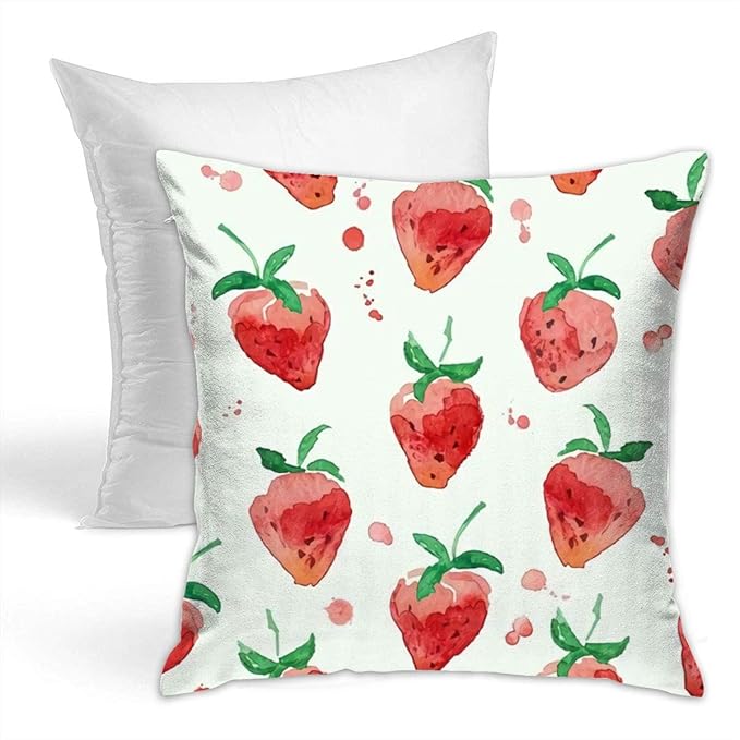 Amazon Com Strawberry Pattern Throw Pillow Cover For Sofa Office