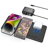 Wireless Charging Pad, ZealSound Ultra-Slim Triple Wireless Charger Station for Multiple 3 Devices & New Airpods Ultra Slim P