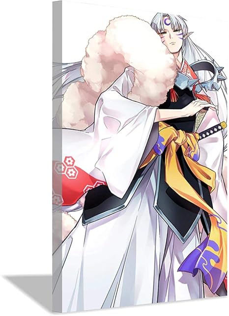 Amazon 犬夜叉アニメキャラクター殺生丸特徴シンプルさキャンバス絵画ホームキッチン寝室装飾壁画40x60cm 16x24inch 内枠 ウォールステッカー オンライン通販