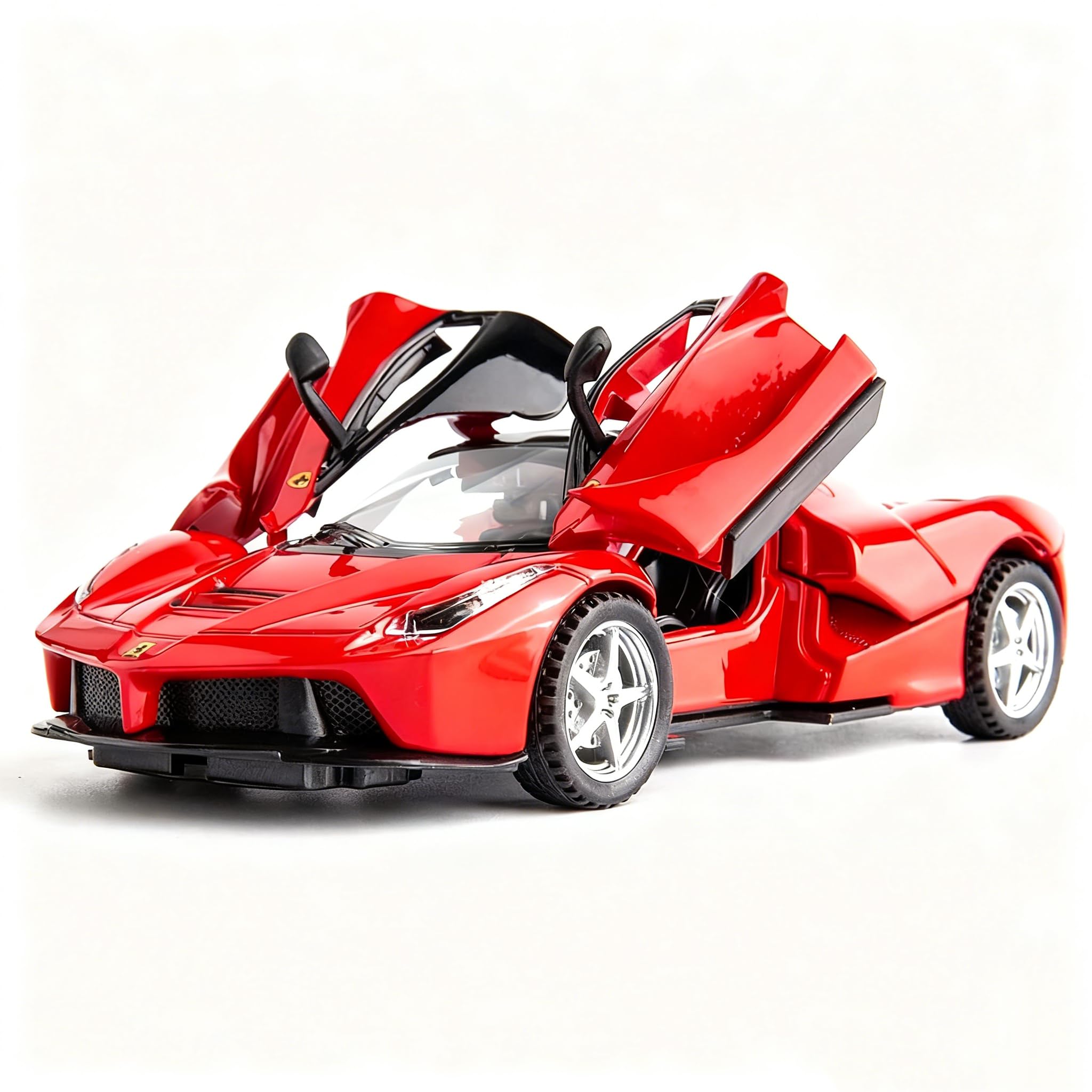 TGRCM-CZ 1:32 LaFe Model Pull Back Toy Car Red with Sound and Light for Kids, Zinc Alloy Body Red
