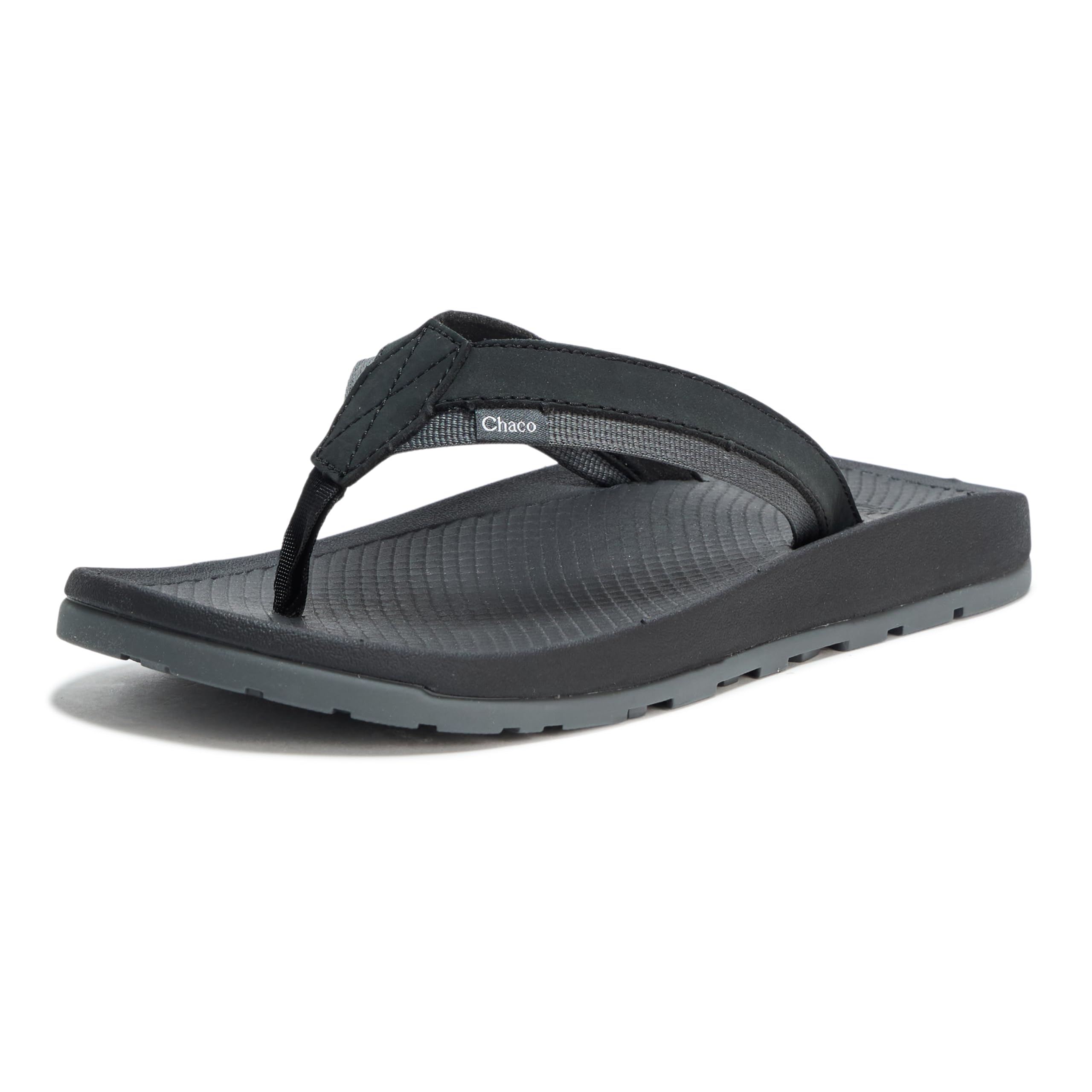Chaco Men’s Lowdown Leather Flip Sandal, Black, 7