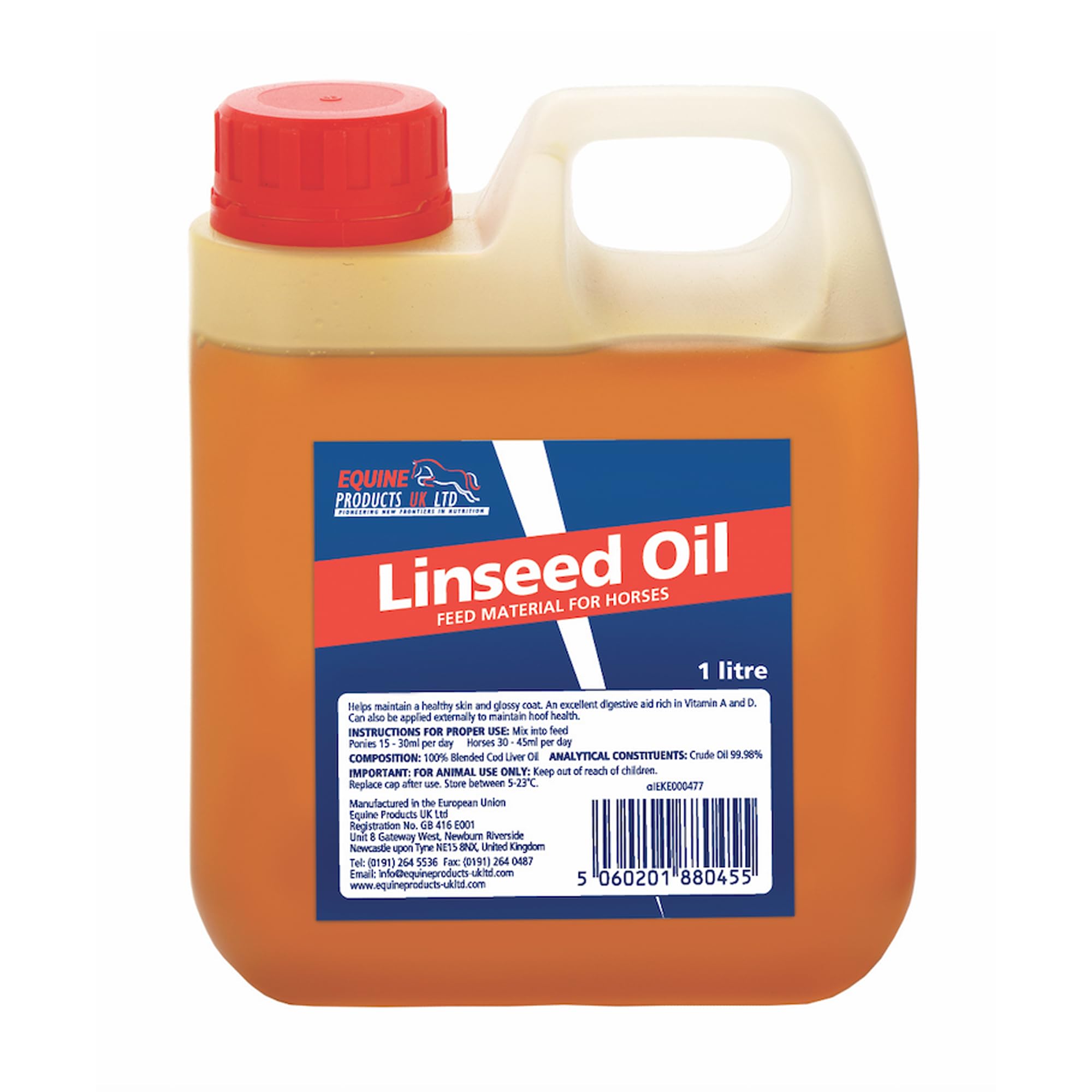 Equine Products Linseed Oil, 1 Litre. Promotes Health, Digestion And Condition