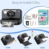 Hangrui Kids Camera Instant Print 2.4 inch 1080P 32GB Card Black view 5