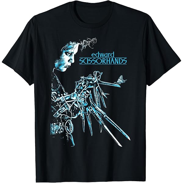 トップス 90s Edward ScissorHands Edward Scissorhands T-shirt, Black Cotton Tee - Etsy