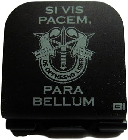 Si Vis Pacem Para Bellum With Sf Crest Laser Etched Hat Clip Black At Amazon Men S Clothing Store