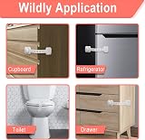 RETRON Adjustable Cupboard Locks 9 Pack White Baby Safety Latches view 7