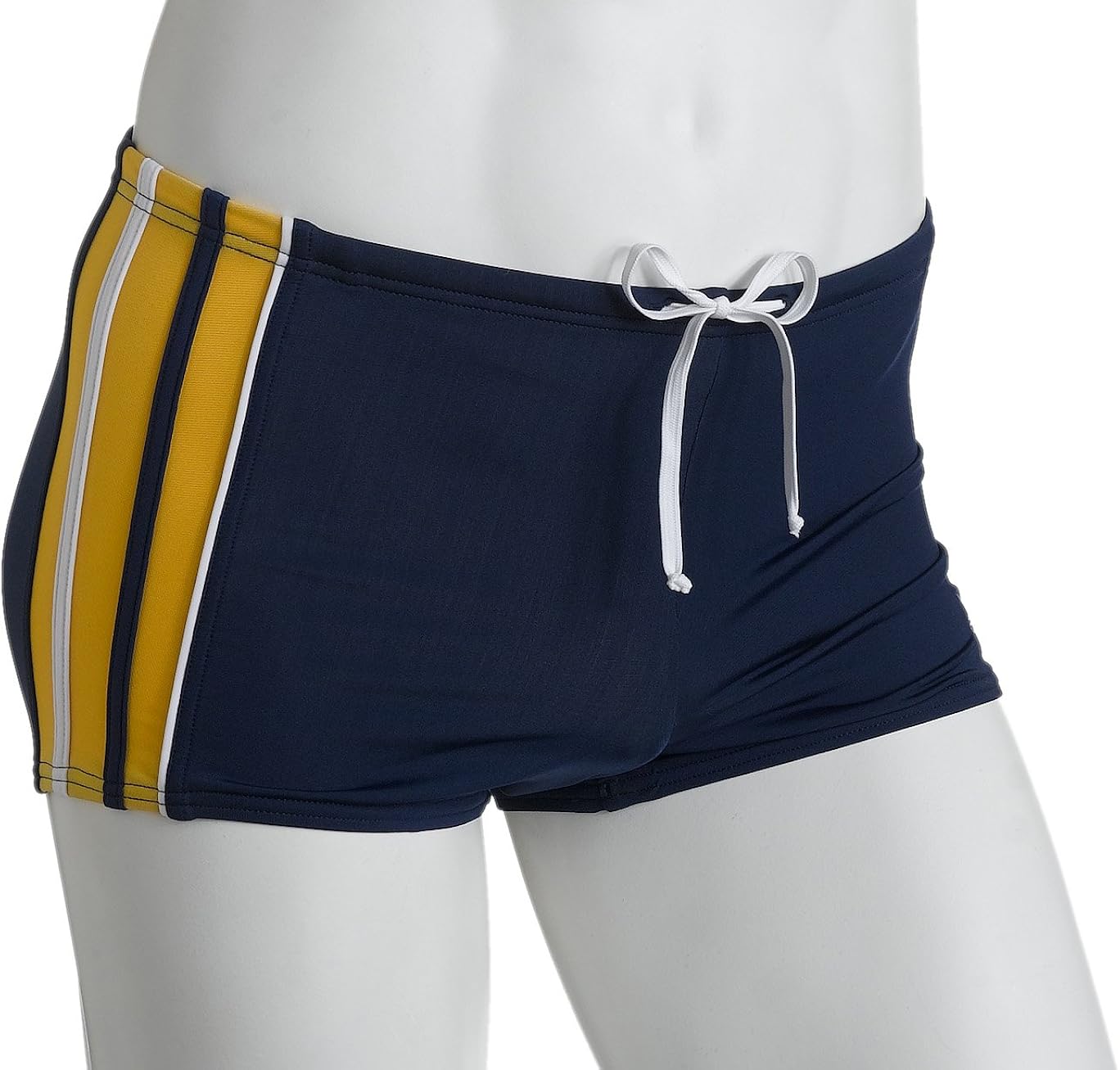 Speedo Men's Xtra Life Lycra Striped Square Leg Swimsuit