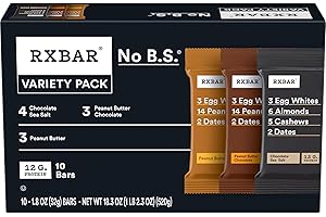 RXBAR Protein Bars, Protein Snack, Snack Bars, Variety Pack, 18.3oz Box (10 Count)