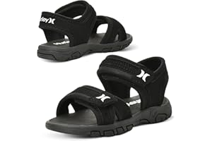 Hurley Loni Toddler Water Shoes, Beach Essentials, Girls and Boys Open Toe Sandals, Lightweight, Breathable and Two Adjustable Straps