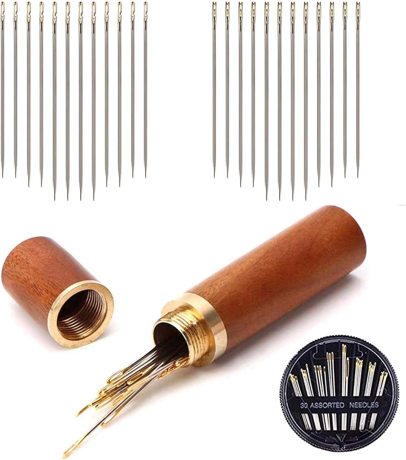 tonygp 24 Pieces SelfThreading Needles Opening One Second Hand