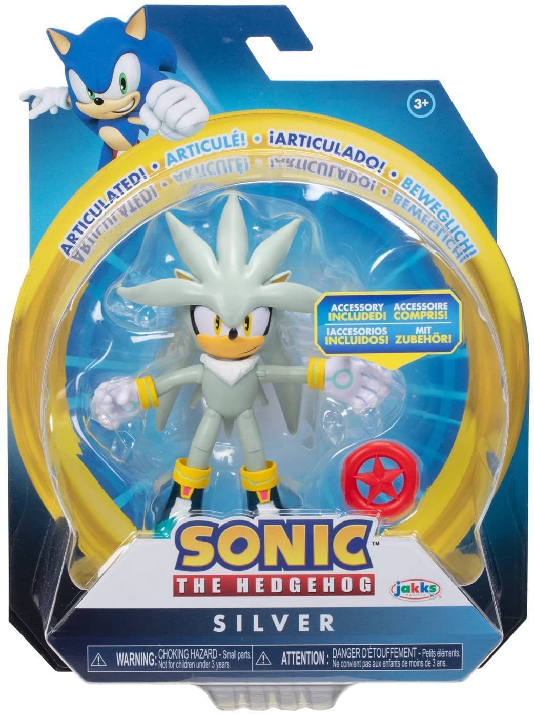 Sonic The Hedgehog 11 cm Articulated figure – Silver Character with Accessory — image 1