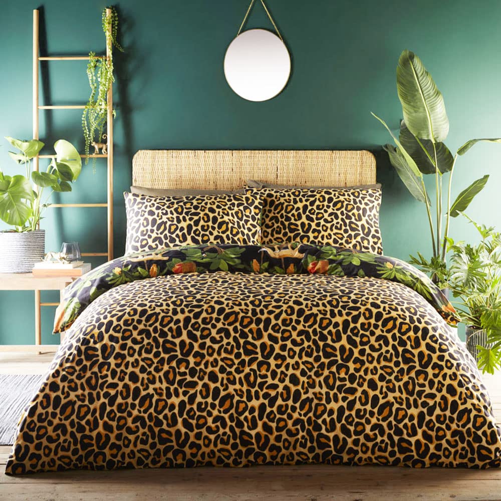 ® Animal Print Duvet Set Quilt Cover Pillow Cases Reversible Bedding (Double)
