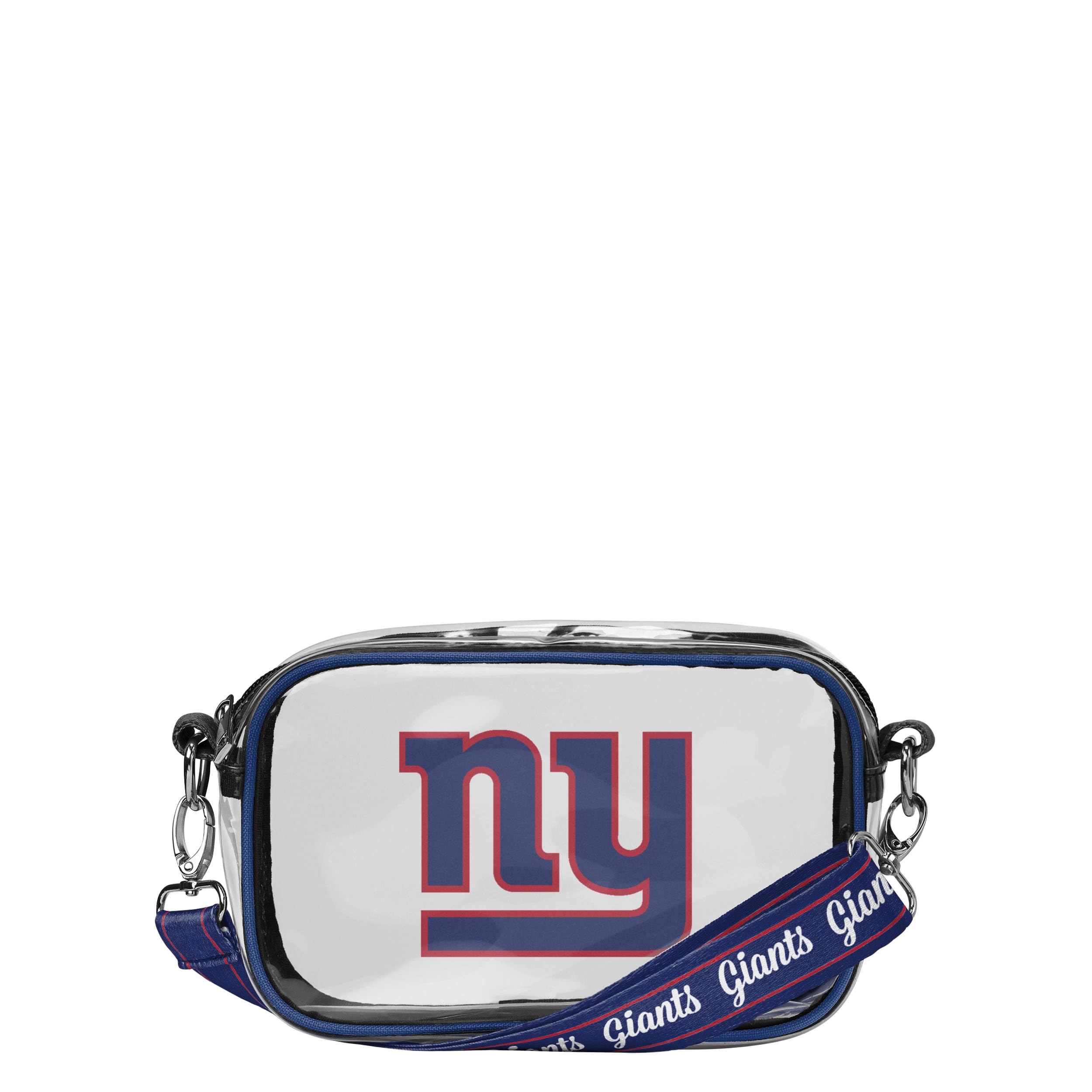 FOCO New York Giants NFL Team Stripe Clear Crossbody Bag Image