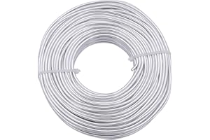 YTKavq Aluminum Craft Wire,14 Gauge Aluminum Wire Jewelry Making Wire Metal Wire for Craft Jewelry Making Wire DIY Metal Craft Art Wires(Silver,100FT)