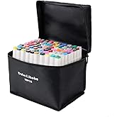 Dabo&Shobo 80 Colors Alcohol Markers, Dawing Marker, Dual Tip, Fine & Chisel Coloring Marker For Adult Coloring And Sketching