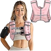 Weighted Vest Weight Vest for Men Women Kids Weights Included with Reflective Stripe, Body Weight Vests Adjustable for Running, Workout, Jogging, Walking