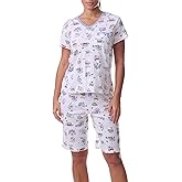 Karen Neuburger womens Short-sleeve Tee and Bermuda Short Pajama Set