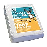 STARPYNG-5 Mil White 15x15 Feet Tarp-LightDuty