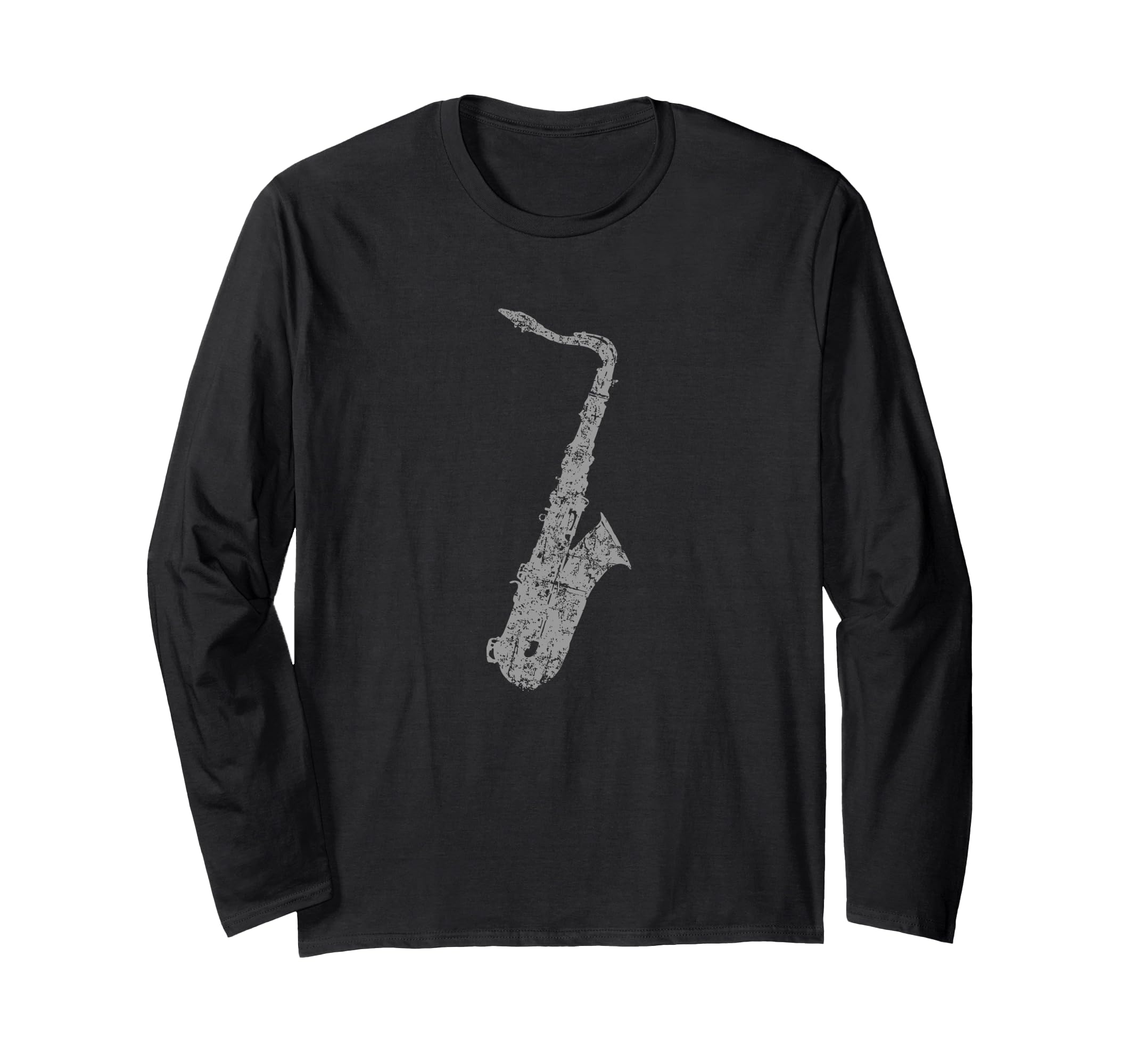 Tenor Saxophone (Vintage Gray) Saxophonist Sax Long Sleeve T-Shirt