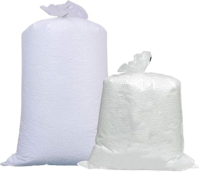 Pluto Packaging Bean Bag Booster Refill 2 Cubic Feet White EPS Beads
