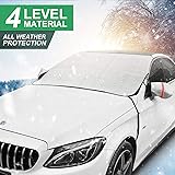OKEECA Car Windshield Snow Cover Ice Removal Wiper Protector for Snow Ice Sun Frost Defense Windshield Snow Ice Cover with Ma