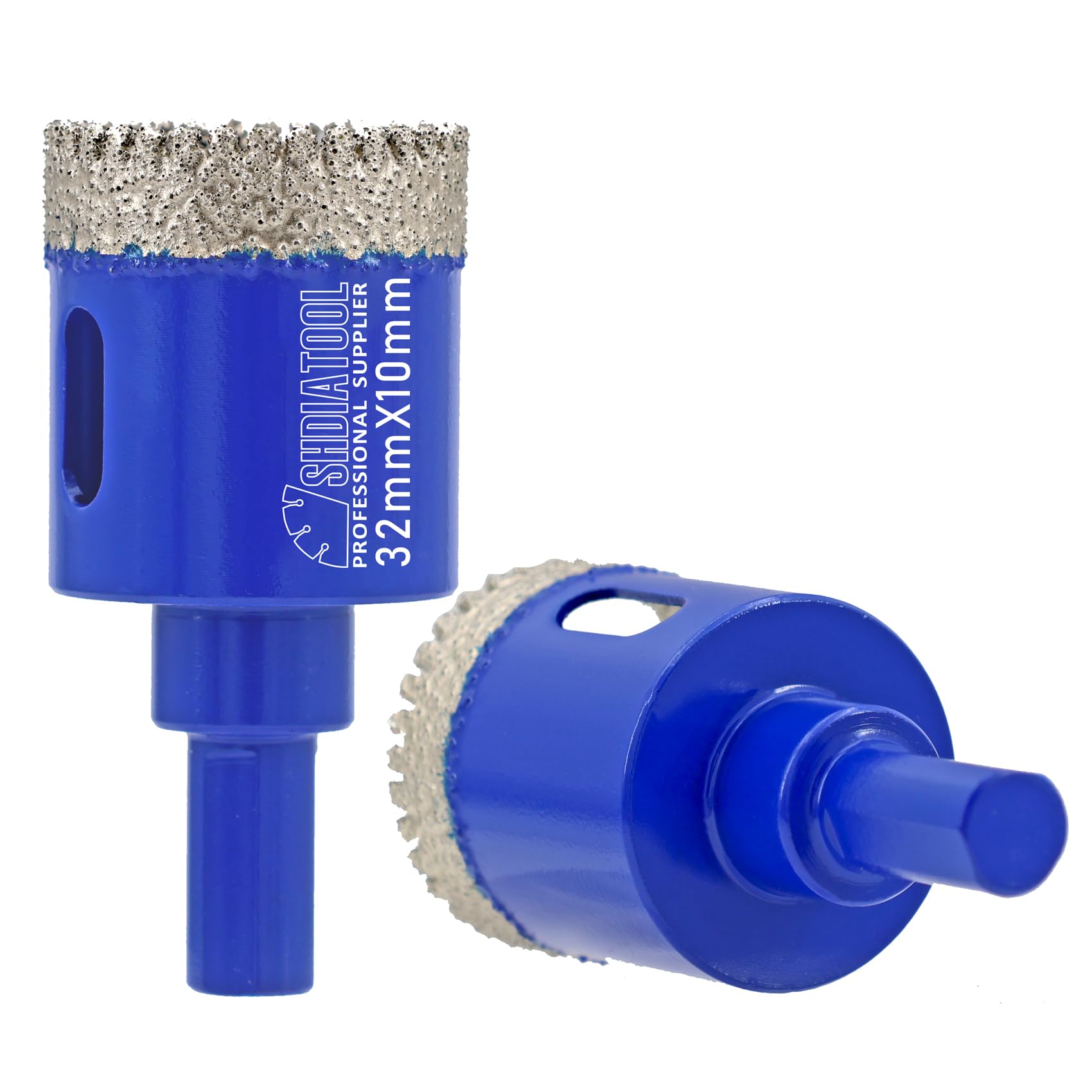 SHDIATOOL Diamond Drill Core Bits, 32mm Core Hole Saw Cutter, Triangle Shank Drilling Bits for Porcelain Tile Marble Ceramic Granite on Drill Machine, 2pcs