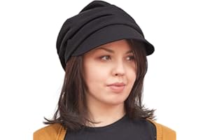 CHARM Organic Cotton Sun Hat for Women - Summer Spring Folding Visor for UV Protection, Chemo and Sensitive Skin