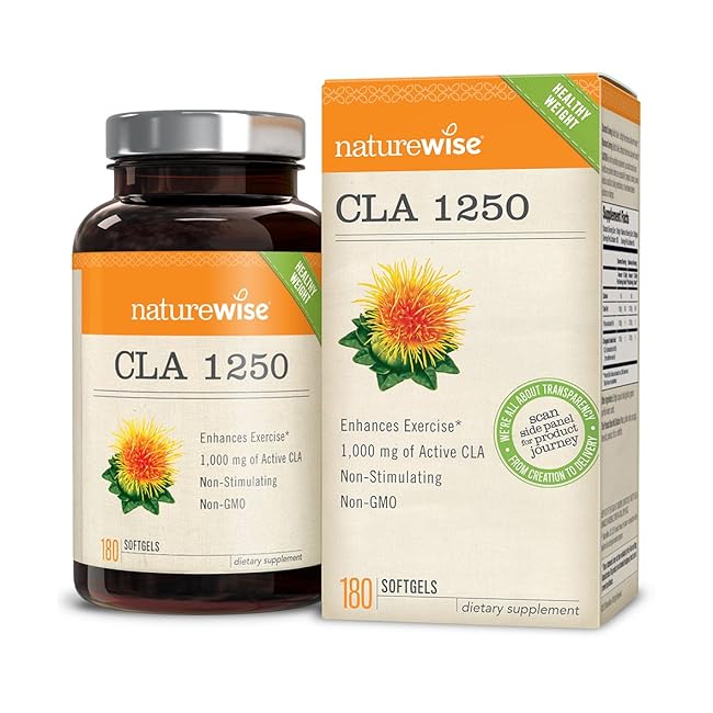 NatureWise CLA 1250, High Potency, Natural Wei...
