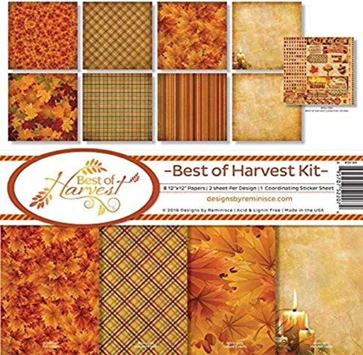 Reminisce Scrapbook Best of Harvest Collection Kit